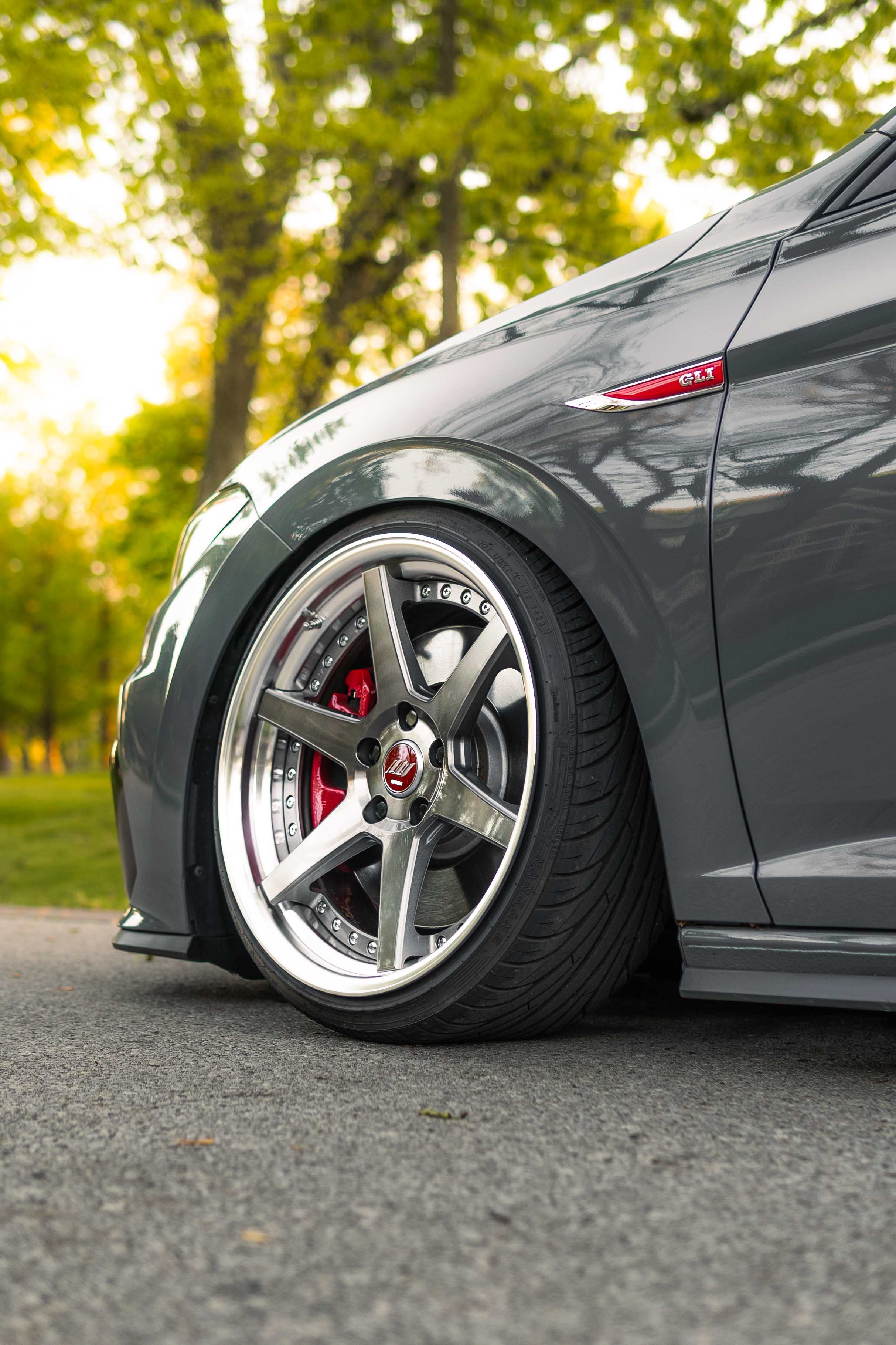 Close-up of Work Wheels on a GLI