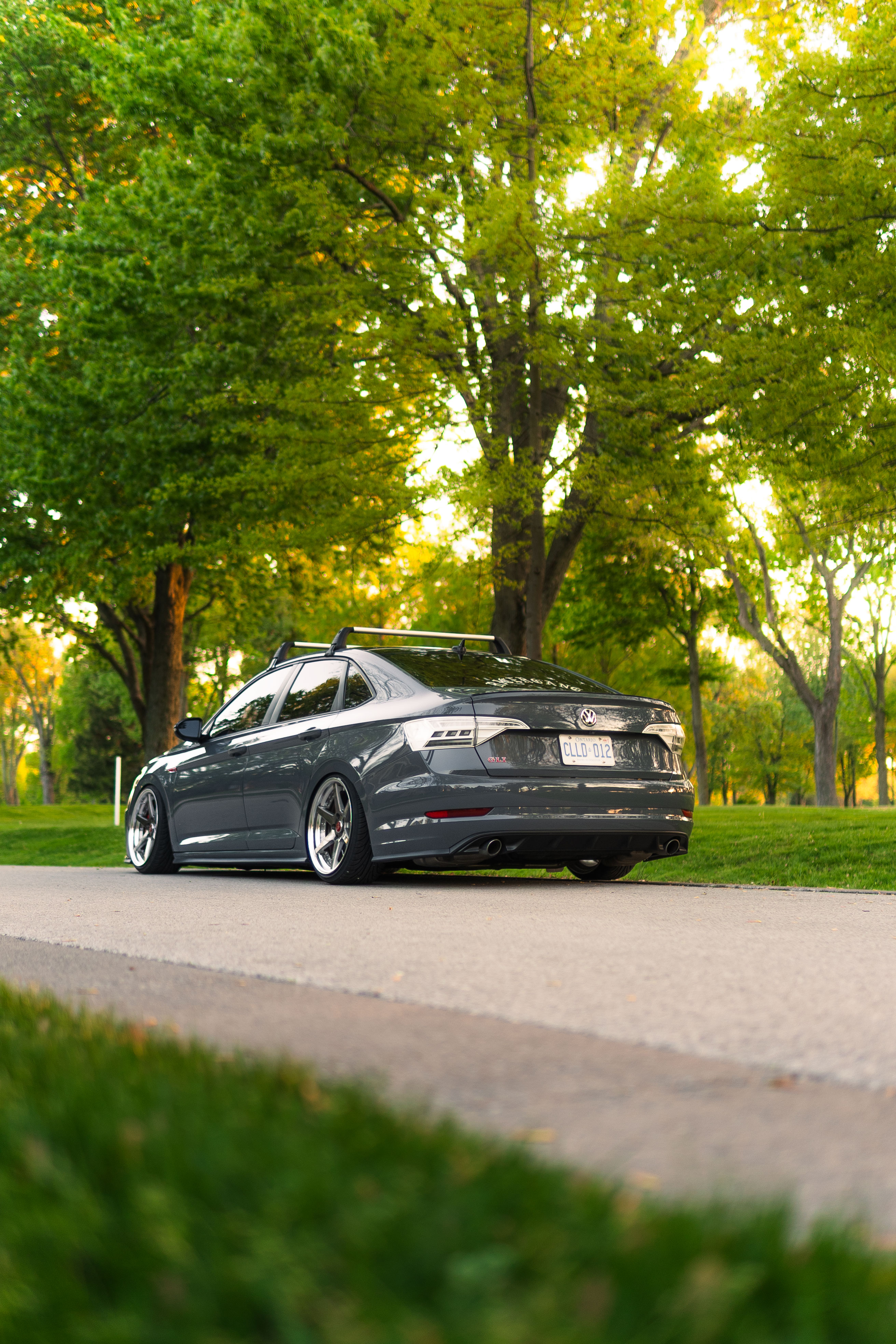 Side shot of a lowered VW GLI on Work Wheels